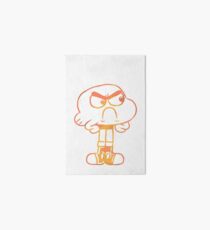 Upset Darwin Outline - The Amazing World of Gumball Art Board Print