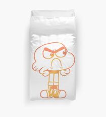 Upset Darwin Outline - The Amazing World of Gumball Duvet Cover