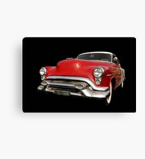 Red old chevy car Canvas Print