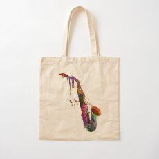 saxophone Cotton Tote Bag