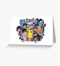 Team Anime Greeting Card