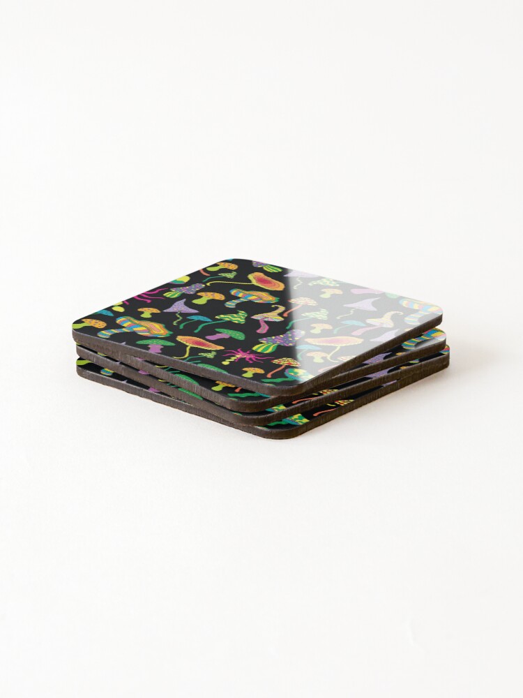 Alternate view of Magic Mushrooms Coasters (Set of 4)