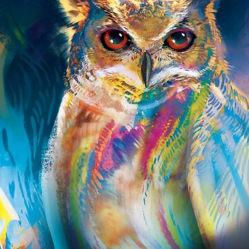 Artwork thumbnail, A Colorful Owl by JoseOchoa