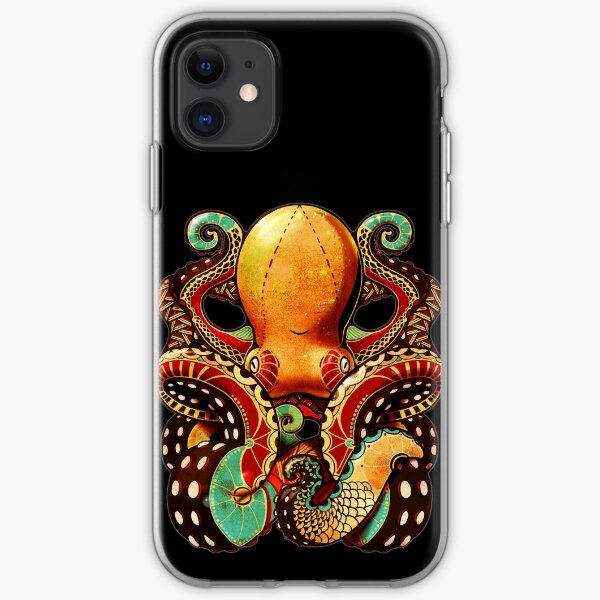 Vintage Kraken attacking ship illustration iphone 11 case Vintage Kraken attacking ship illustration iphone 11 case