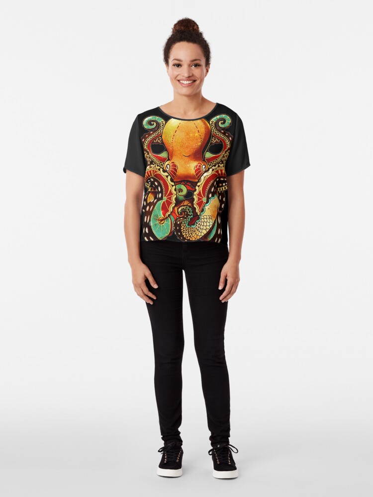 Alternative Ansicht von the octopus Chiffon Top