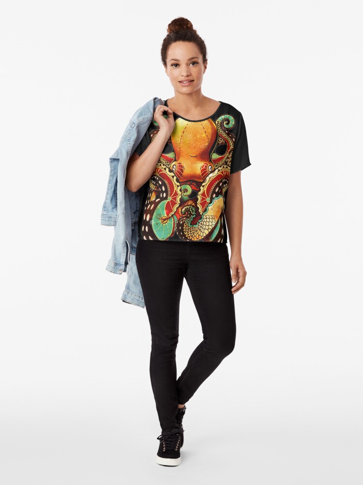 Alternative Ansicht von the octopus Chiffon Top