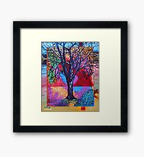 'Tree in a Field of Color' Framed Print