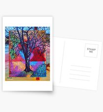 'Tree in a Field of Color' Postcards