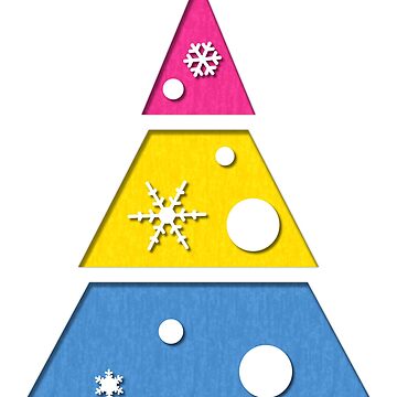 Pansexual Tree Pan Pride Christmas Holiday  Sticker for Sale by