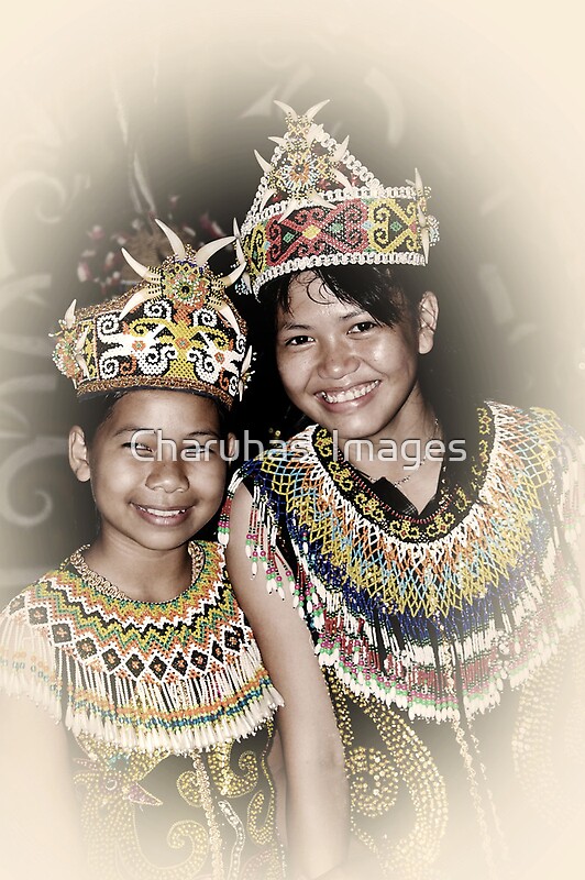  Dayak Girls  Kalimantan  Island Borneo by Charuhas 