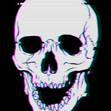 Glitch skull online tapestry