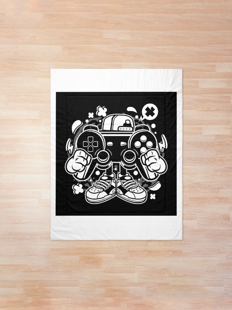 Gamer Drawing Video Game Comforter By Vangelys Redbubble