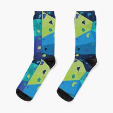 Boulder Wall (Blue and Green) Socks