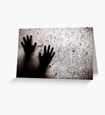 hands and window Greeting Card