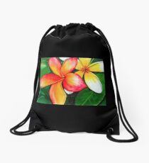 Frangipani Drawstring Bag