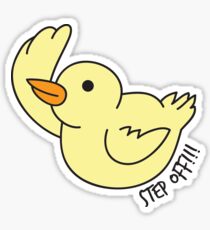 Duck Step Off Regular Show Sticker