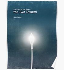 "The Two Towers" - minimalist poster design Poster