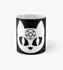 Pentagramm Katze Weiß Tasse (Standard)