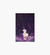 Unicorn in a Lilac Wood Art Board Print