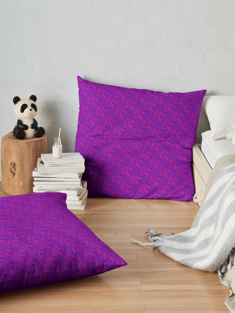 Alternate view of Pink Waves and Purple Haze Floor Pillow