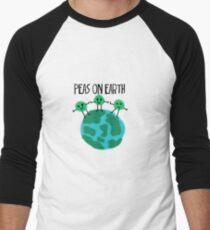 Peas on Earth Men's Baseball ¾ T-Shirt