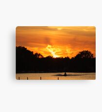Sunset - Round Lake Illinois Canvas Print