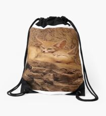 Fennec Fox Love Drawstring Bag