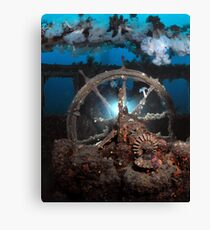 Diver at wheelhouse Canvas Print