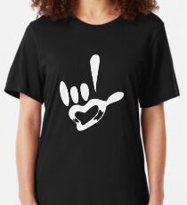 I LOVE YOU in sign language Slim Fit T-Shirt