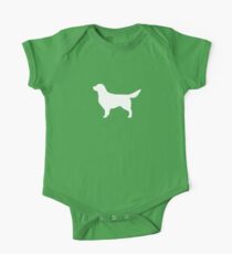 Body de manga corta para bebé Blanco silueta de Golden Retriever (s)