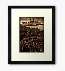 Old Rusty Liner Framed Print