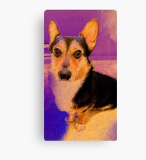 Lovable Corgi Canvas Print