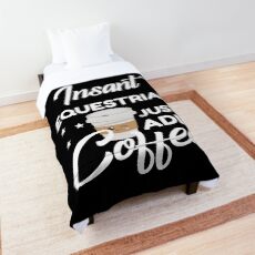 Equestrian Who Loves Coffee Funny Gift Comforter