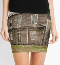 Abandoned Historical Farm House Mini Skirt