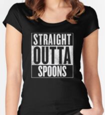 Camiseta entallada de cuello redondo Straight Outta Spoons