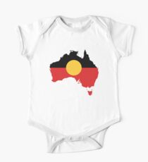 Australian Aboriginal Flag Short Sleeve Baby One-Piece