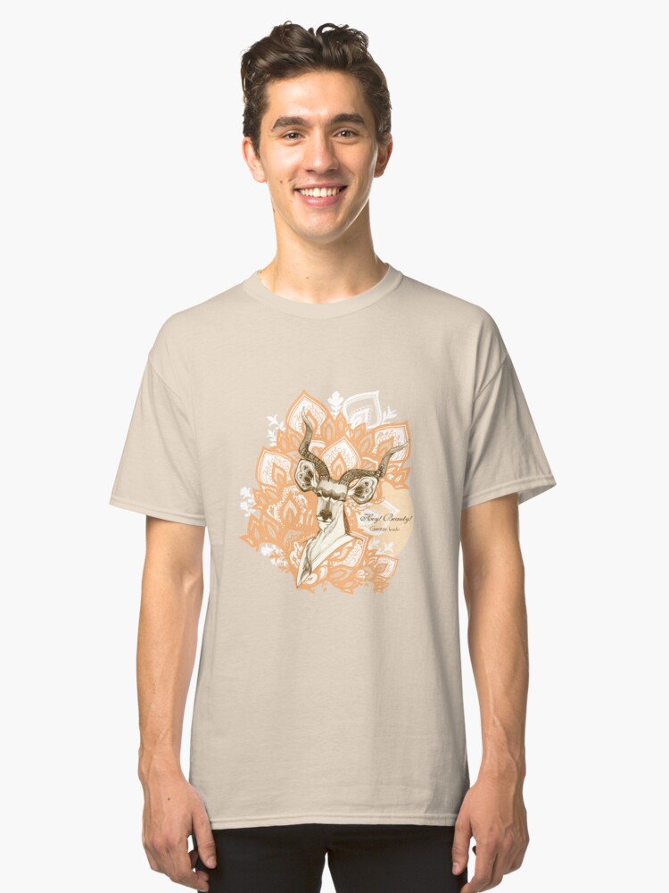 Alternate view of Hey! Beauty! - Greater Kudu - yellow Classic T-Shirt