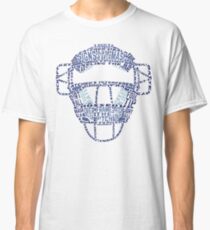 Baseball Catchers Mask Calligram Classic T-Shirt