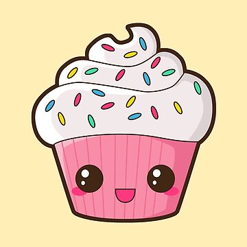 Happy Cupcake Sticker for Sale by pai-thagoras