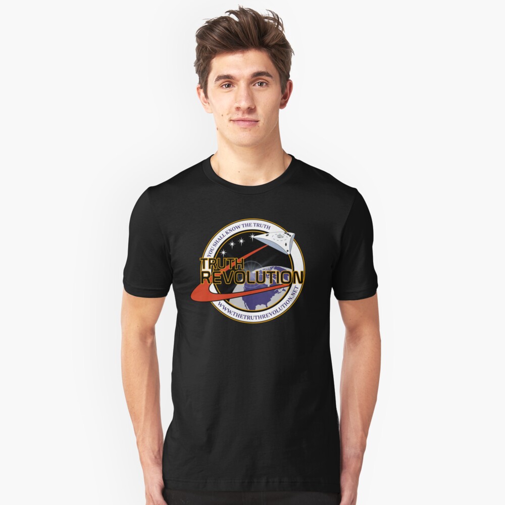Truth Revolution Space Mission Logo 3 Slim Fit T-Shirt