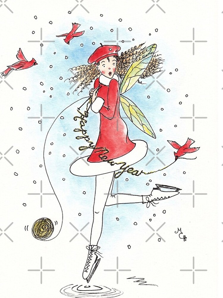 Happy New Year (blue) - The Knittington Fairies by LeisureLane1