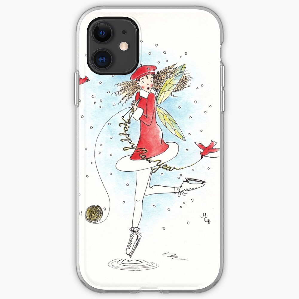 Happy New Year (blue) - The Knittington Fairies iPhone Case & Cover