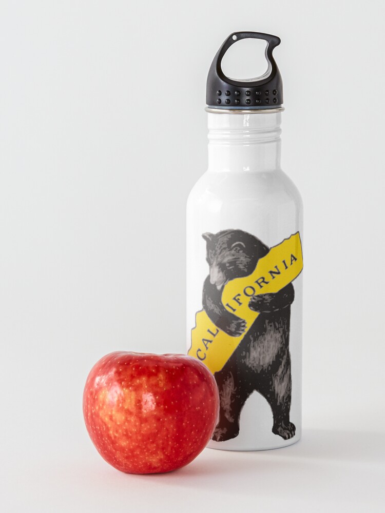 Alternate view of Vintage California Bear Hug Illustration Water Bottle