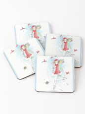 Happy New Year (blue) - The Knittington Fairies Coasters