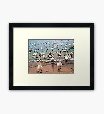 Sports marathon. Who faster? Framed Print