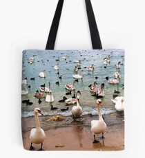 Sports marathon. Who faster? Tote Bag