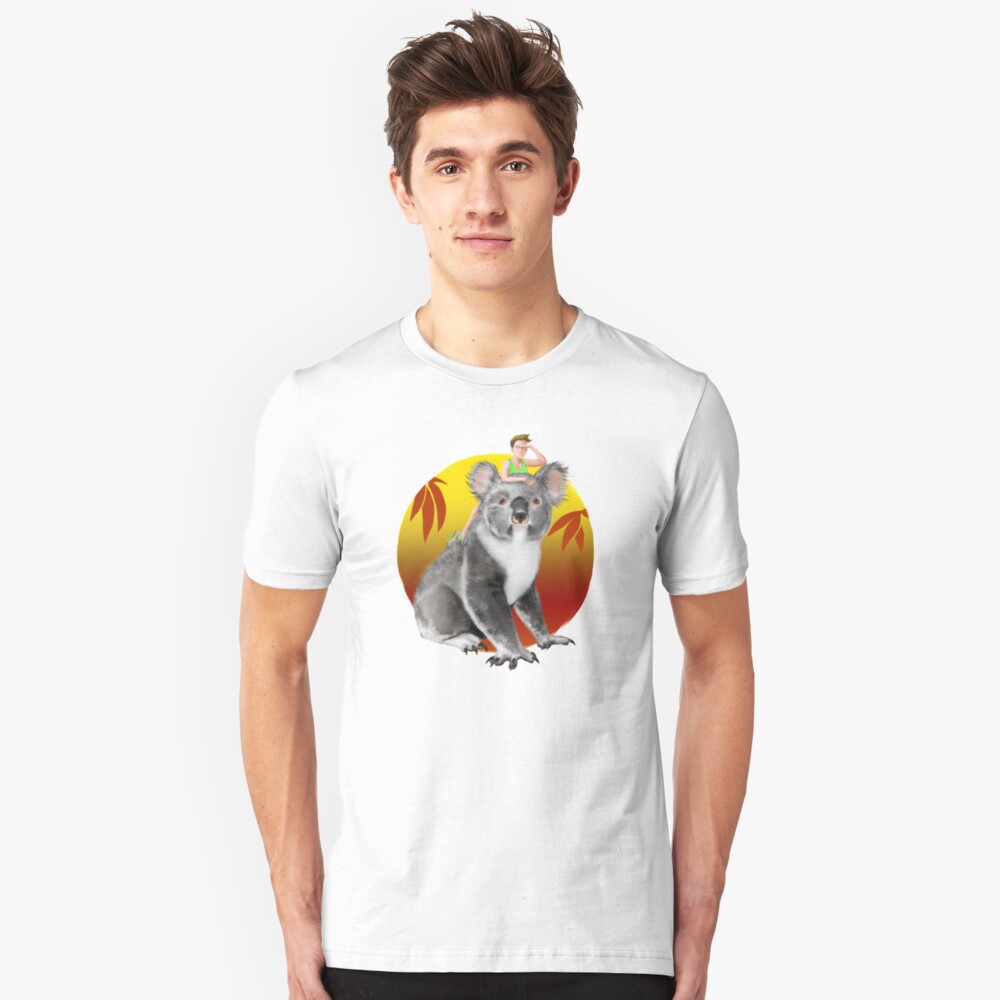 Koala-ity View | Digital Illustration Slim Fit T-Shirt