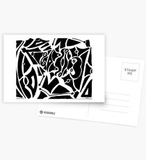 019 - ABSTRACT DESIGN - DAVE EDWARDS - FELT-TIP PEN - 1967 Postcards