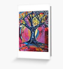 'Tree in an Abstract Landscape' Greeting Card