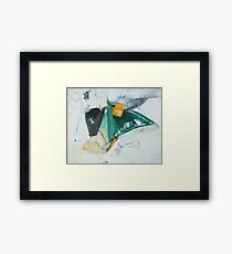 Green triangle Framed Print